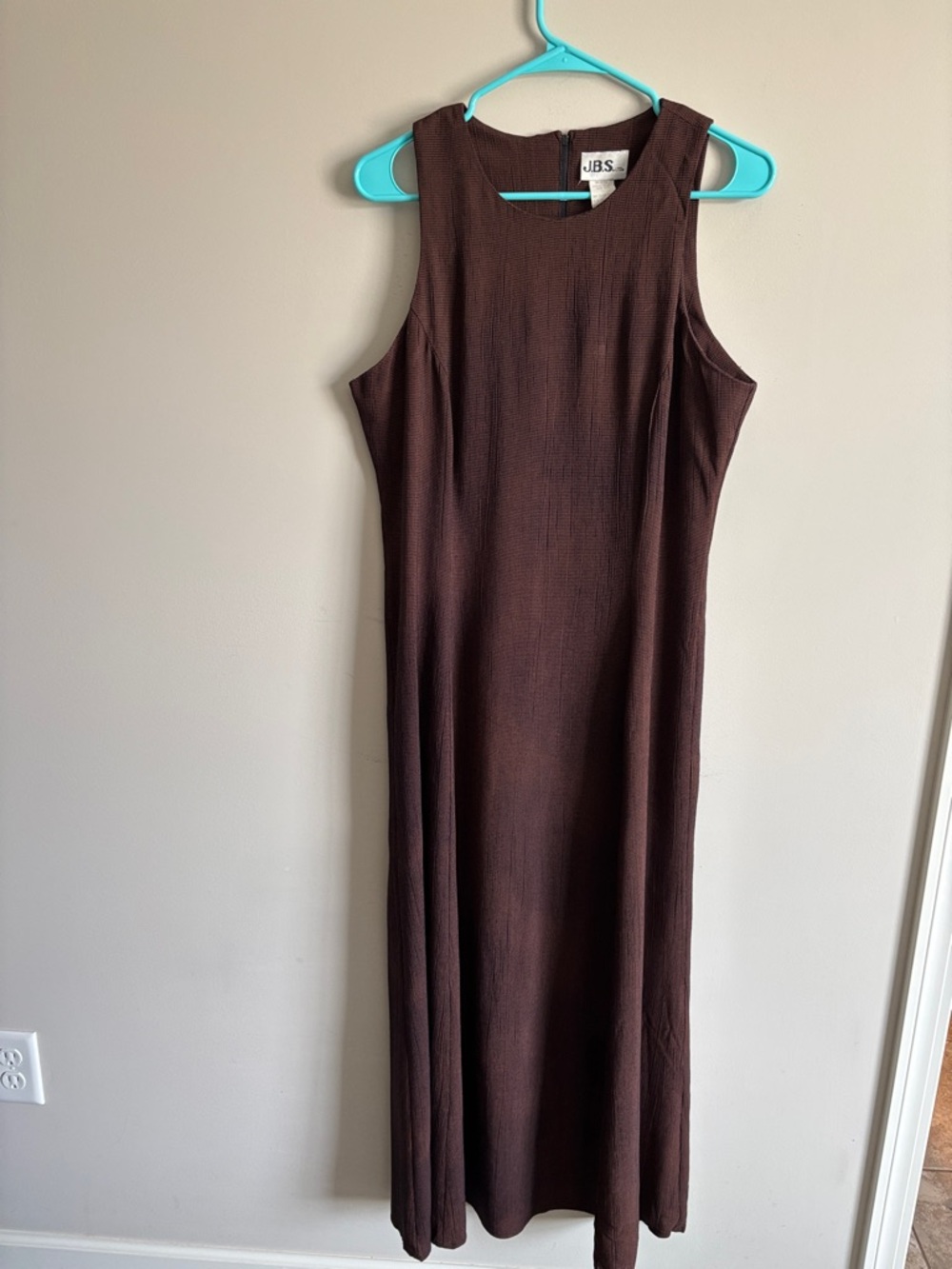 J.B.S. Sleeveless Chocolate Brown Maxi Dress